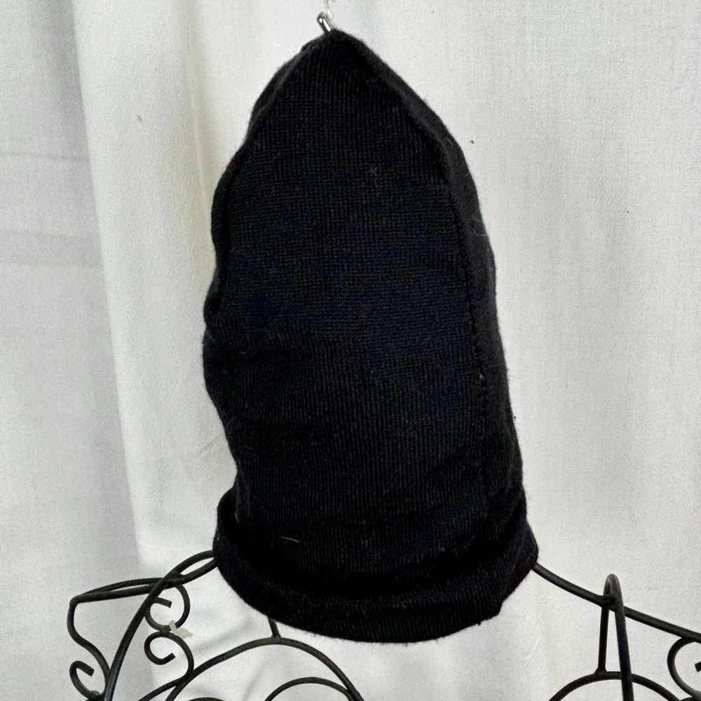 Upcycled Merino Wool Beanie Hats 2 Pack Black & Olive Green Ribbed‎ Knit | Med.